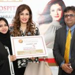 bollywood-star-raveena-tandon-visits-thumbay-hospital-fujairah-to-promote-safe-motherhood